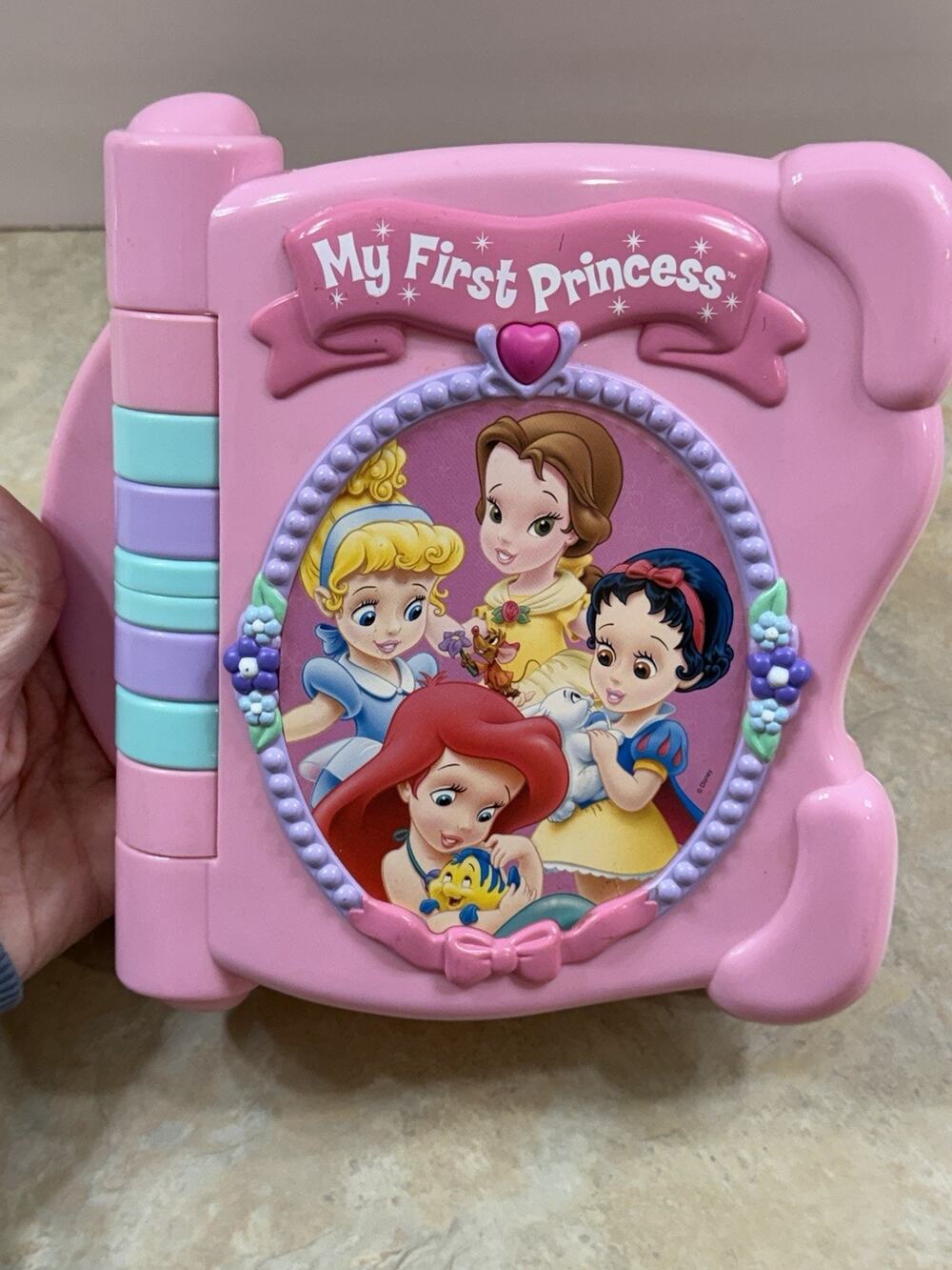 Mattel Disney My First Princess Electronic ABC Learning Book Pink 2002 WORKS